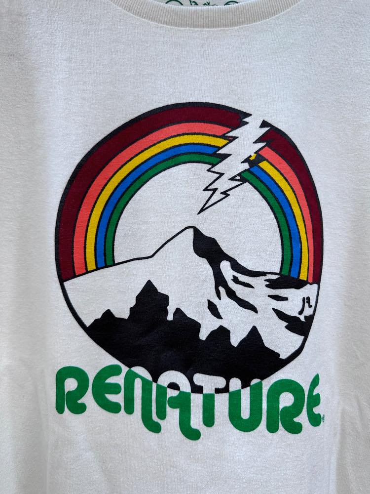 【ハンドプリント】Renature LOGO（プリントヘンプTシャツ）by Renature　/RT-001 - shizenkaiki web  shop　シゼンカイキ