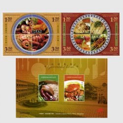 中国マカオ 2008年美食シンガポール共同発行