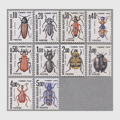 フランス 1982-83年不足料切手 昆虫シリーズ10種 - 日本切手・外国切手の販売・趣味の切手専門店マルメイト
