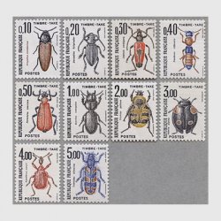 フランス 1982-83年不足料切手 昆虫シリーズ10種