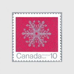 カナダ 1971年クリスマス雪の結晶 赤10c