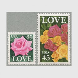 アメリカ 1988年Loveバラ2種