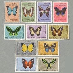パプアニューギニア 1966年蝶11種 - 日本切手・外国切手の販売・趣味の 