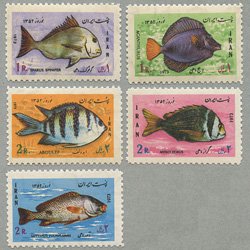 イラン 1973年魚５種 - 日本切手・外国切手の販売・趣味の切手専門店マルメイト