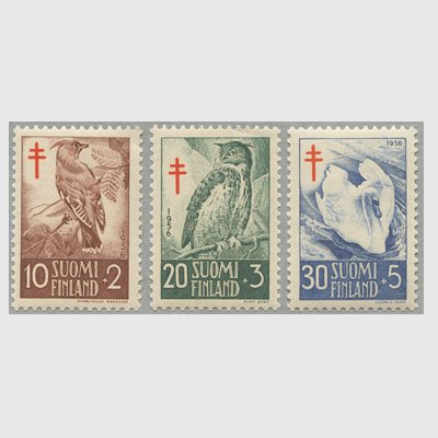 フィンランド 1956年複十字切手 鳥３種 - 日本切手・外国切手の販売