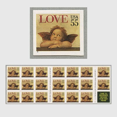 アメリカ 1995年LOVE 天使55c - 日本切手・外国切手の販売・趣味の切手専門店マルメイト