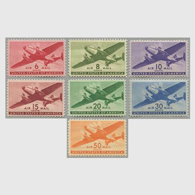 アメリカ 1941-44年航空切手7種 - 日本切手・外国切手の販売・趣味の