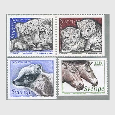 スウェーデン 1997年野生動物4種 - 日本切手・外国切手の販売・趣味の 
