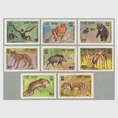 フランス 自然シリーズの動物の切手4種完 未使用 1988