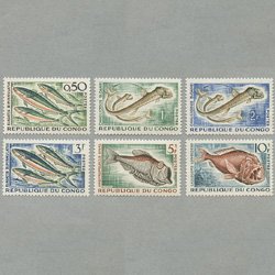 コンゴ共和国 1961年魚6種 - 日本切手・外国切手の販売・趣味の切手