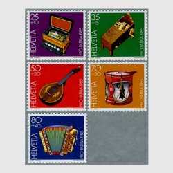 スイス 1985年民族楽器オルゴール(25+10c)など5種