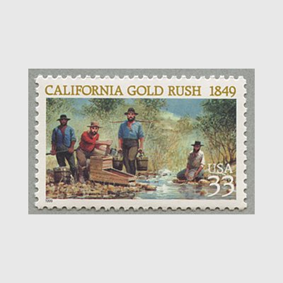アメリカ 1999年カリフォルニア・ゴールドラッシュ150年 - 日本切手