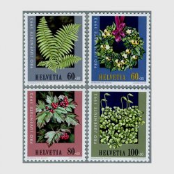 スイス 1993年森林地帯の植物4種