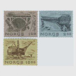 1342S ノルウェーの切手、未使用、約１３０枚、１９６７年ごろ購入-