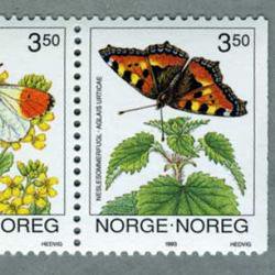 ノルウェー 1993年蝶2種