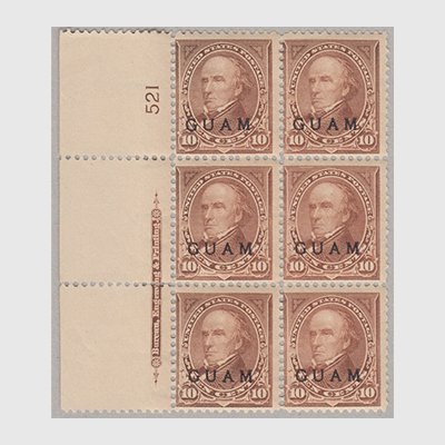 グアム 1899年 普通切手10c　6枚ブロック - 日本切手・外国切手の販売・趣味の切手専門店マルメイト
