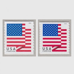 アメリカ 2018年普通切手国旗コイル