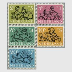 オランダ 1952年動物とたわむれる子供5種