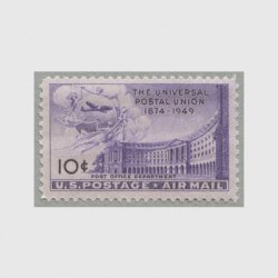 アメリカ 1949年航空切手 万国郵便連合75年10c