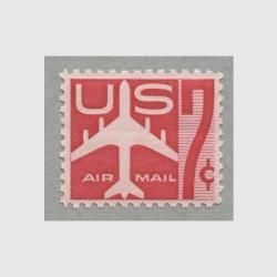 アメリカ 1960年航空切手 リンカーン25c - 日本切手・外国切手の