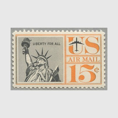 アメリカ 1959年航空切手 自由の女神オレンジ枠 - 日本切手・外国切手 