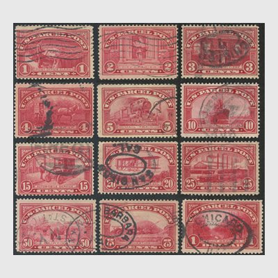 アメリカ 1912-13年小包切手12種※使用済 - 日本切手・外国切手の販売 ...