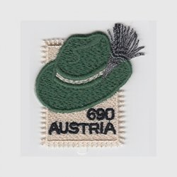 オーストリア 2018年刺繍切手Steirerhut