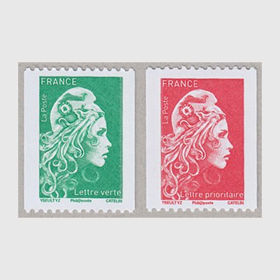 フランス 2018年普通切手マリアンヌ コイル2種 - 日本切手・外国切手の販売・趣味の切手専門店マルメイト