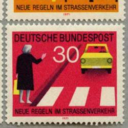西ドイツ 1971年新交通ルール標識4種 - 日本切手・外国切手の販売