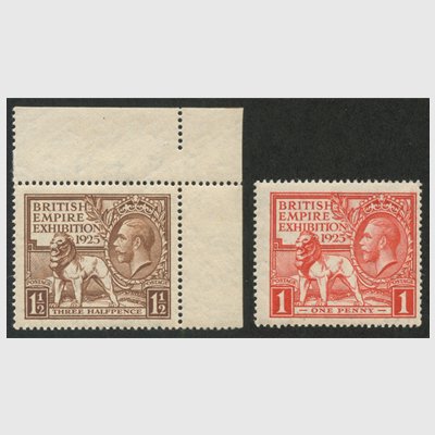 イギリス 1925年大英帝国博覧会2種（糊古色感） - 日本切手・外国切手 