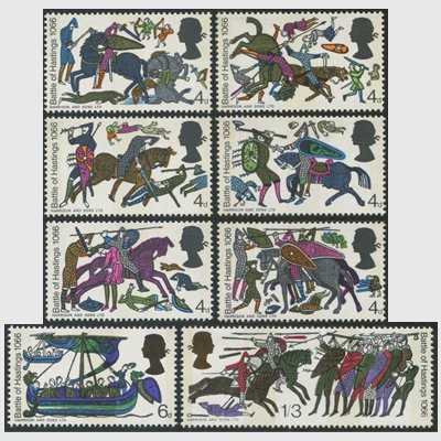 イギリス 1966年ヘイスティングズの戦い燐線入り8種 日本切手 外国切手の販売 趣味の切手専門店マルメイト