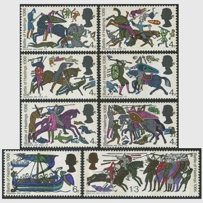イギリス 1966年ヘイスティングズの戦い燐線入り8種 日本切手 外国切手の販売 趣味の切手専門店マルメイト イギリス 1966年ヘイスティングズの戦い燐線入り8種 日本切手 外国切手の販売 趣味の切手専門店マルメイト