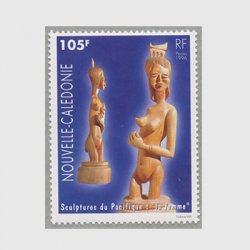 ニューカレドニア 1996年木彫りの女性像