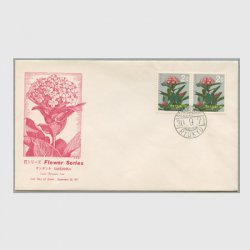 沖縄初日カバー 1971年花切手２c 2枚貼 カシェタイプ２