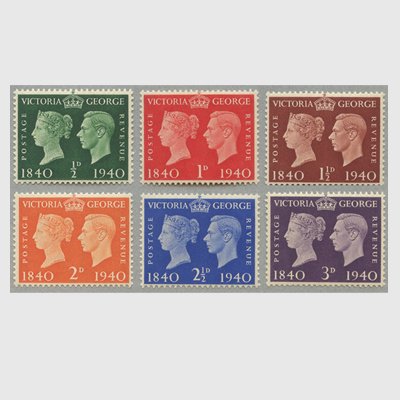 イギリス 1940年切手100年６種 - 日本切手・外国切手の販売・趣味の