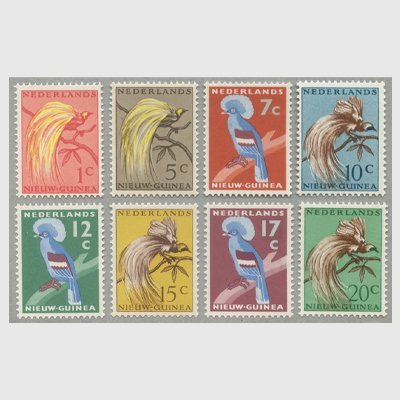 オランダ領ニューギニア 1954-59年鳥８種 - 日本切手・外国切手の販売・趣味の切手専門店マルメイト