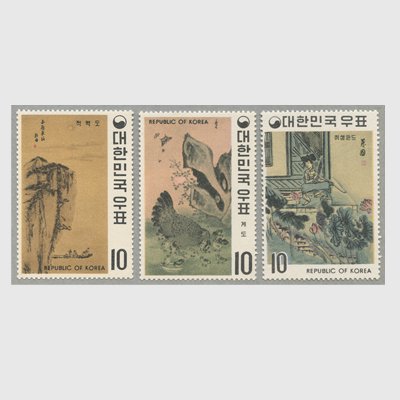 韓国 1970年第１次名画シリーズ第３集３種 - 日本切手・外国切手の販売・趣味の切手専門店マルメイト