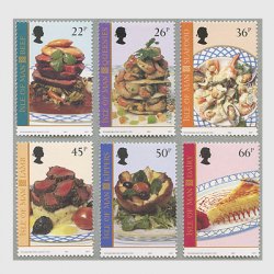 マン島 2001年ヨーロッパ切手 ごちそう６種