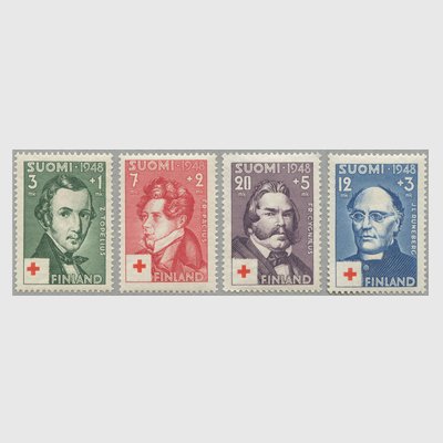フィンランド 1948年赤十字切手４種 - 日本切手・外国切手の販売・趣味