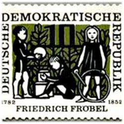 東ドイツ 1957年フレードリッヒ・フレーベル生誕175年2種