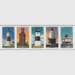 アメリカ 2021年中部大西洋岸の灯台5種連刷