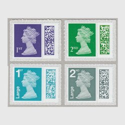 イギリス 2022年普通切手・バーコード付４種（2/1発行)