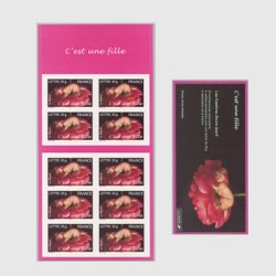 フランス 2005年グリーティング「赤ちゃん誕生・女の子」切手帳
