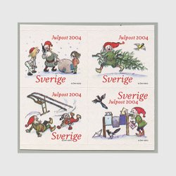 スウェーデン 2004年クリスマス４種連刷