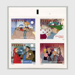 スウェーデン 2002年カール・ベッティル・ヤンソンのクリスマス４種連刷