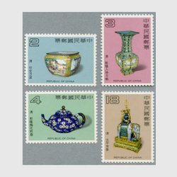 台湾 1983年故宮古物・清の琺瑯器４種
