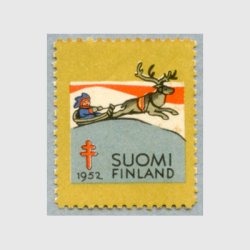 フィンランド 1952年クリスマスシール ※シミ
