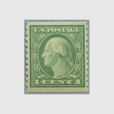 アメリカ 1916年１c ワシントン・コイル スコットNo.490（縦目打10／透しなし) - 日本切手・外国切手の販売・趣味の切手専門店マルメイト