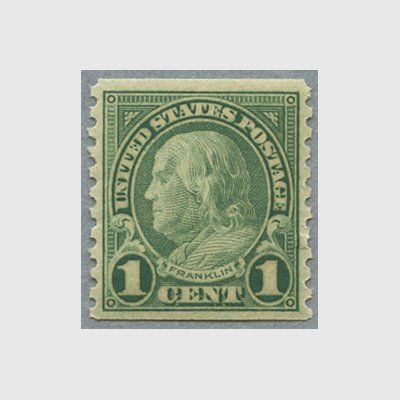 アメリカ 1923年１c フランクリン・コイル スコットNo.597（縦目打) - 日本切手・外国切手の販売・趣味の切手専門店マルメイト