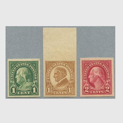 アメリカ 1923-1925年無目打ち３種 スコットNo.575/576/577 - 日本切手・外国切手の販売・趣味の切手専門店マルメイト